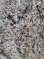Original Abstract Action Painting jackson pollock style unstretched 36×41 Canvas