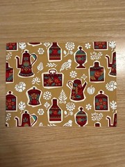 Vtg Gouache Tole Painted Kitchenware Textile Design Mustard Studio