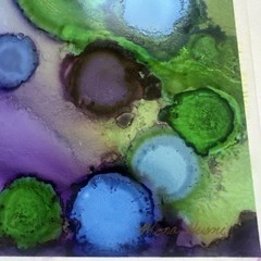 Beautiful , Unique , Original Hand Made -Alcohol Ink Painting on Plastic Resin