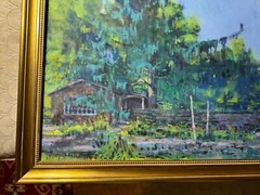 Eileen McDonnel „Home And Landscape Scene“ Oil Painting – Signed And Framed