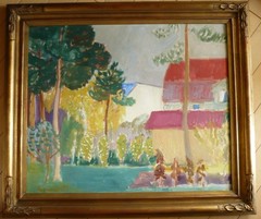 RAGNVALD MAGNUSSON, LISTED SWEDEN SWEDISH MODERN IMPRESSIONIST OIL FAUVIST COLOR