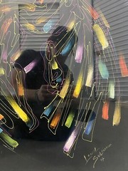 🔥 RARE African Nigerian Modern Abstract Portrait Painting, Lawal SULEIMAN