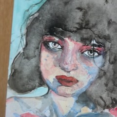 Original Watercolor Painting Portrait Study 6×8 by JJ