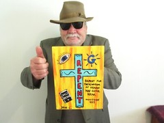 Outsider Art Original Painted on scrap wood raw folk art Religious Repent Dan C