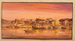 OSWALDO MONCAYO (1923-1984) Miniature Painting – Coastal Landscape