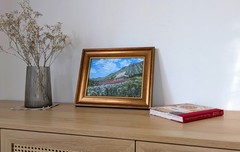Framed Original Oil Painting Tatra Mountains Impasto Landscape Poland Wall Art