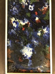 Signed Torres Oil On Masonite Mid Century Modern Painting 25 1/2” X 17 1/2”