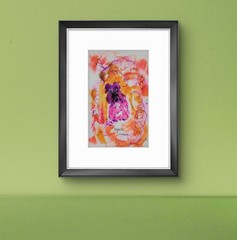 6 X 9 Original Paper Gallery Home Decor Interior Art Funny Dog -Doodle