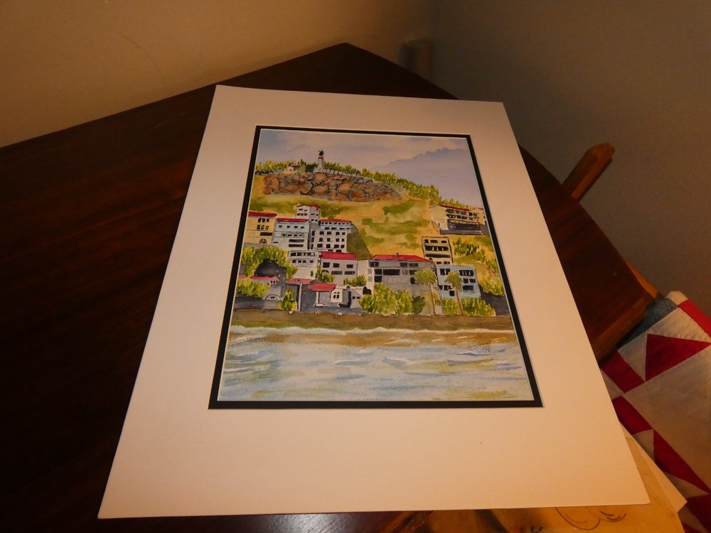 Port of Kusadasi Turkey Original Watercolor Signed Doug Sorrell