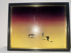 SALVADOR DALI STYLED SURREALISM MINIMALIST ORIGINAL ART VOUGHT BULLFIGHTER