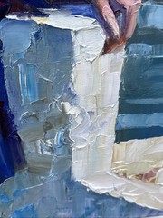 Original Huge HOWARD BEHRENS Oil Painting Grecian Harbor Estate Fresh