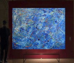 Jackson Pollock Style Giant Canvas Painting 81”X62” (6 Foot 9 inch) Abstract XXL