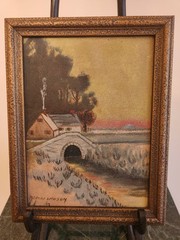 Vintage Collection of Paintings (4) from Indiana Midwest House of Old Lady….