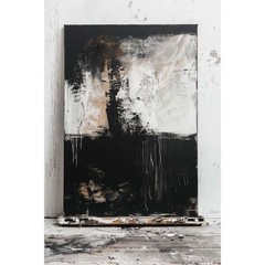 Gray Black Handpainted Oil Painting On Canvas Home Decor Abstract Wall Art