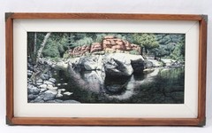 Michael L. Thomas 10×22 Oil Painting Sedona Arizona Landscape Oak Creek Canyon