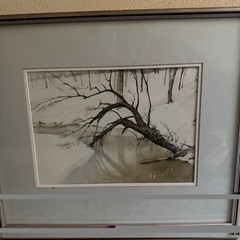 John Webster Signed Framed Winter Landscape Watercolor Painting 1989 Frame 18×22