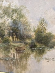 J. Howell Wilson 19C Watercolor LandscapePainting