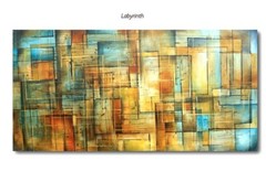 decorative art home furnishings modern geometric painting Mix Lang earth tones