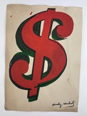 Andy Warhol COA Vintage Painting Drawing Art Original Signed Stamp