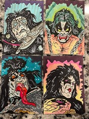 KISS CARD – ACEO – Art Sketch 2.5 X 3.5 Rock Music Painting Simmons Drawing