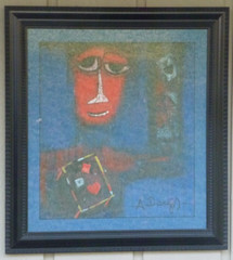 ALFONSAS DARGIS VINTAGE MODERN ABSTRACT OIL PAINTING LITHUANIAN ARTIST