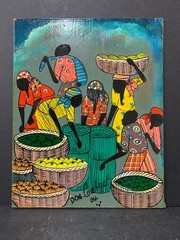 Vintage 2004 Original Oil Painting Caribbean Folk Artist Don Corstant