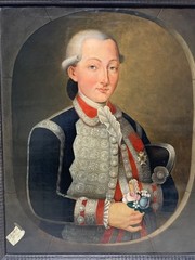 1850s French School 19th Century Antique Oil Painting Portrait Military Man