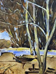 Arthur E. Haddock(1895-1980)“Upstairs, Calle Peña“ Watercolor Landscape Fine Art