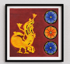 New Modern Abstract Colorful Sri Lankan Traditional Canvas Painting Home Decors