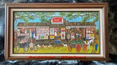 RARE Almarie Pittman Little ’82 CAJUN COUNTRY Store COCA-COLA Folk Art * REDUCED