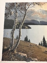 QUINTEN GREGORY Original Watercolor Painting Of Coeur D’alene Idaho -38×30”