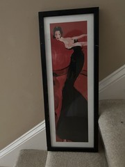 Contemporary Framed Painting “Haute Couture I” By Artist Scherezade Garcia