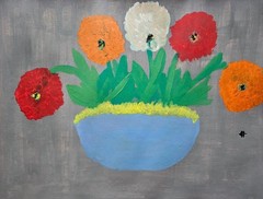 Clementine Hunter Signed Vintage Painting Southern American Folk Art