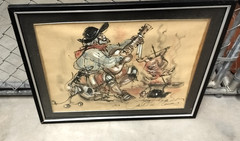 ELENA CASTELLANOS Cowbody Gaucho Campfire Scene Uraguay Argentina Listen Artist