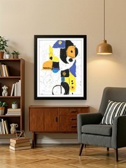 Original Pink Yellow Black Chaos Abstract Messy Modern Pop Art 11×14 on Paper