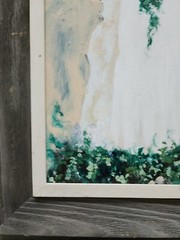 Vintage Oil On Canvas Of Just Married Couple