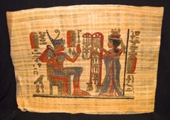 Ancient Egyptian Art Painting On Papyrus Paper Made In Egypt Handpainted 17″x13″
