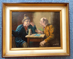 Very nice oil painting for your farmhouse parlour for a small price by W. Seelbach!
