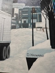 Original 1977 “TIMES SQUARE” NYC Oil/ Canvas Painting LISTED ARTIST D. Hayward