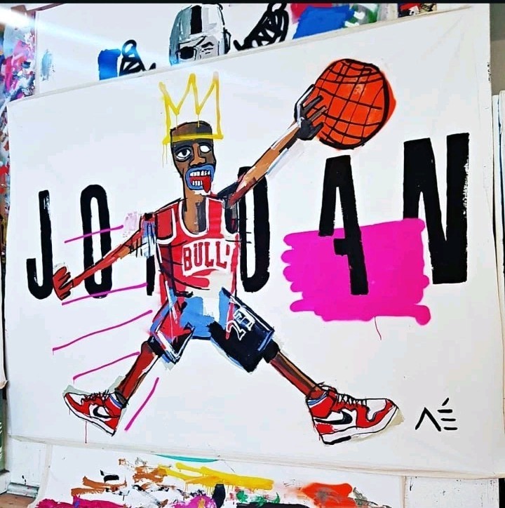 Jordan Painting Artist Manuel Mane | 150cm x 180cm | Large Format | SHIPS ROLLED