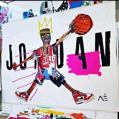 Jordan Painting Artist Manuel Mane | 150cm x 180cm | Large Format | SHIPS ROLLED