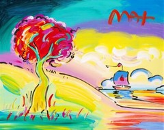 PETER MAX ARTIST OIL PAINTING
