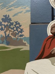 Vintage Paint By Number Of The Virgin Mary With Baby Jesus 12 X 16”