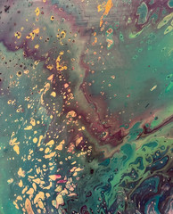 Cosmic Current Original Abstract Resin Fine Art Painting on Wood Panel Thick