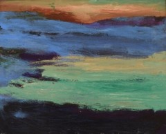 Scandinavian artist. Oil on canvas. Abstract composition. 1980s