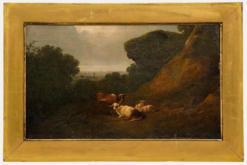Manner of Philip de Loutherbourg (1740-1812) – Framed Oil, Cattle at Rest