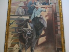J NIETO OIL PAINTING COWBOY WESTERN AMERICANA MEXICAN INDIAN RODEO RANCHERO