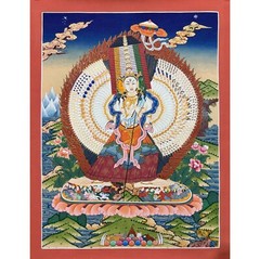 Dhukar, Ushinisha Sitatapatra Thangka Painting-白傘蓋佛頂