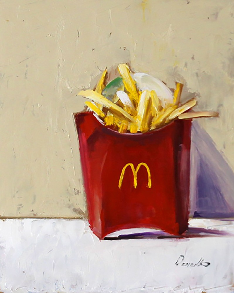 McDonald’s food Still life Oil painting UKRAINE DEMENKO NATALIA 8X10
