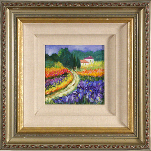 „Wildflower Road“ by Heddy Kun Signed Acrylic on Canvas 18 1/2×18 1/2 w/ CoA